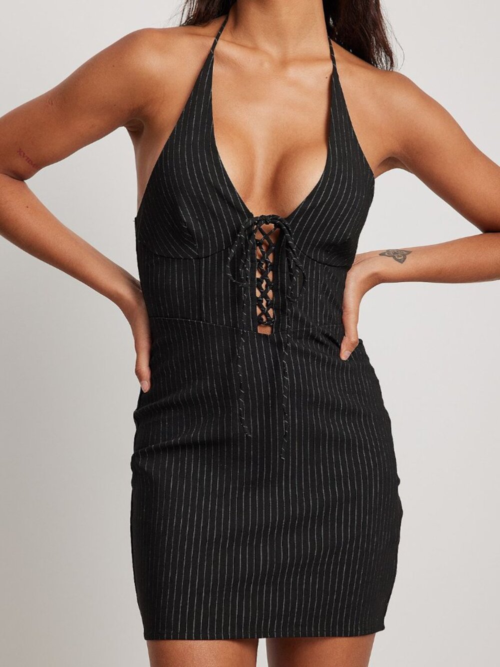 NWT NA-KD Pinstripe Mini Dress US Size 0